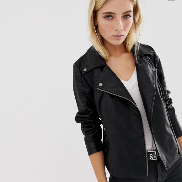 Noisy may Jackets & Blazers - ASOS Noisy May Faux Leather Jacket
